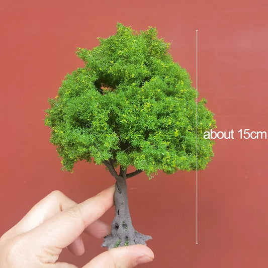 Modelo de árbol de primavera hecho a mano, alambre suave, escala fina, 10 cm, 15 cm, 23 cm 