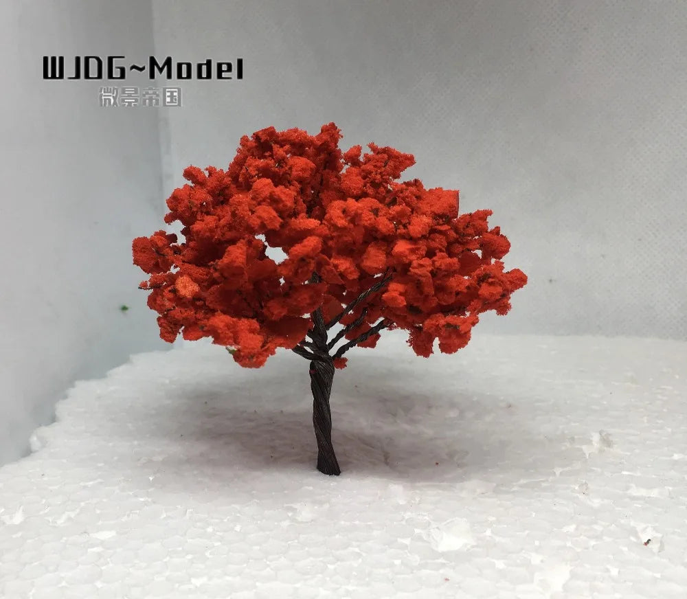 Red road tree model, 5-9 cm 