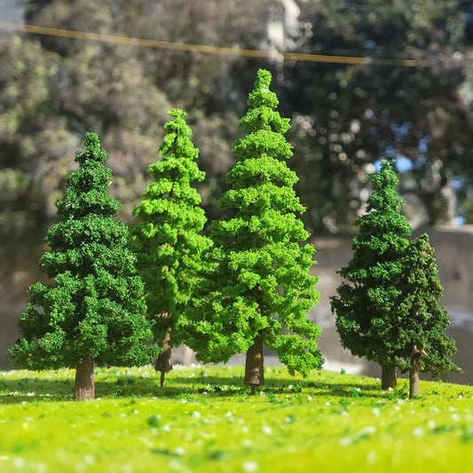 HO Scale Conifers, 4pcs 