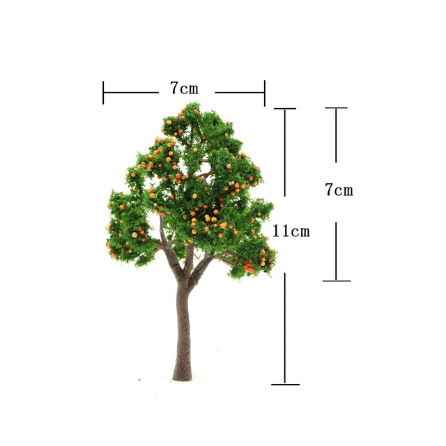 Fruit tree model simulation inventory, DIY sand table scene layout, plant materials, diorama kits, 10pcs/lot 