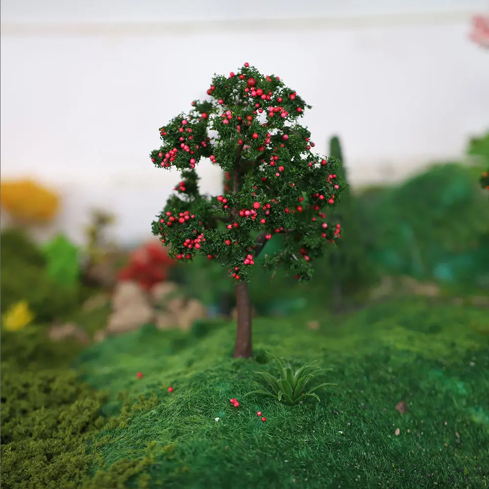 Modèle d'arbre fruitier l'inventaire de simulation, mise en page de scène de table de sable bricolage, matériaux de plantes, kits de diorama, lot de 10 pièces