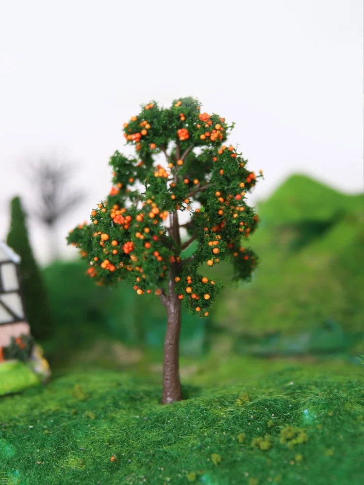 Modèle d'arbre fruitier l'inventaire de simulation, mise en page de scène de table de sable bricolage, matériaux de plantes, kits de diorama, lot de 10 pièces