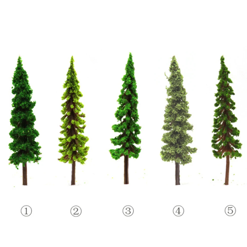 Modèle d'arbre vert pour architecture de paysage, jouet de table de sable, simulation de train, plante d'arbre, 5 couleurs, 4 hauteurs, 3/4 cm, 3/5 cm, 5/6 cm, 100 pièces