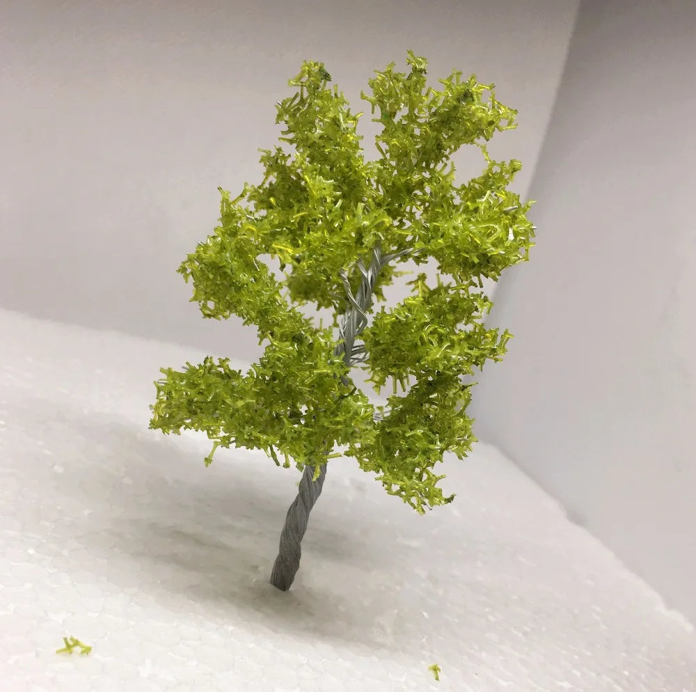 Green tree model, 12 cm, 5 pieces 