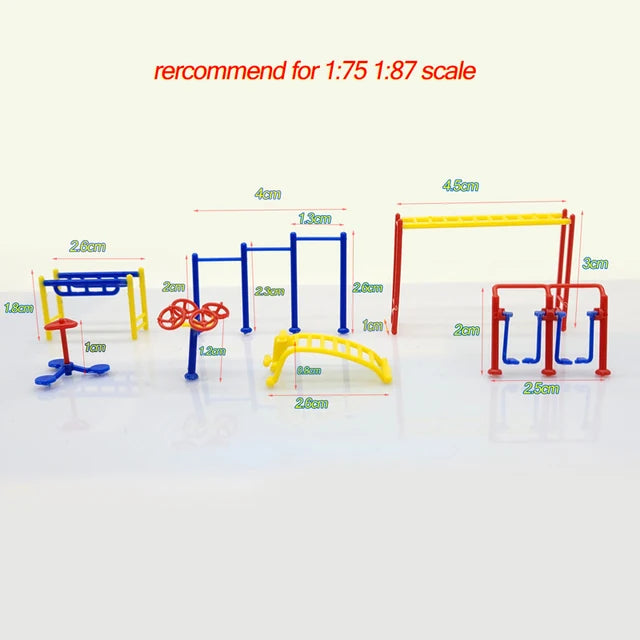 HO scale fitness equipment model 