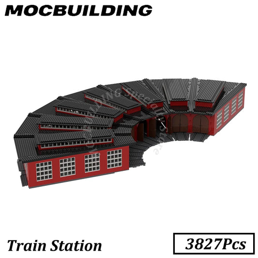 Locomotive shed, MOC construction 