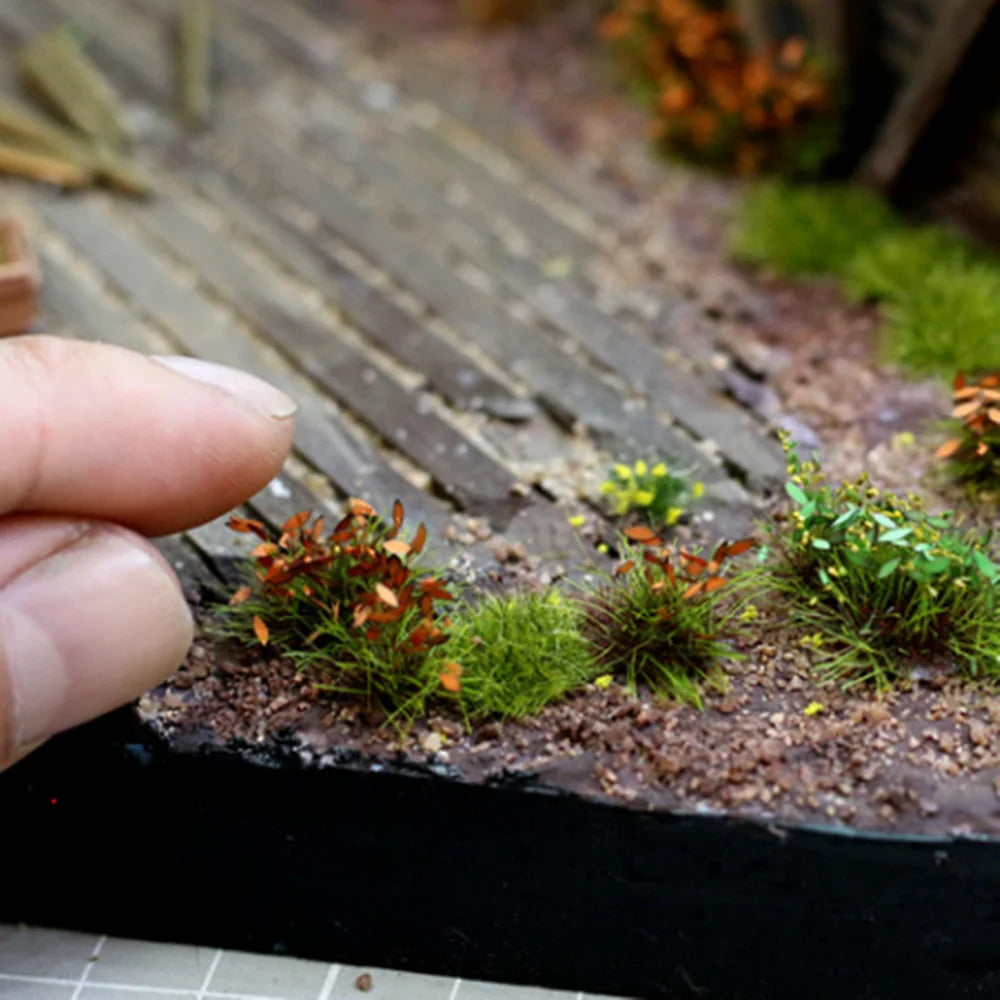 Modèle de grappe de mauvaises herbes l'inventaire, modèle de fleur de simulation, bricolage, mise en scène militaire exécutive, décoration de jardin pour Ho Diorama