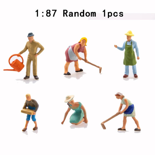 Farm staff model inventory for farm sand table layout, layout materials, random styles, 00 scale, 1:87 