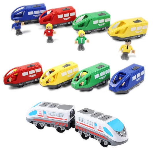 Children's electronic motor train model, magnetic railway track 