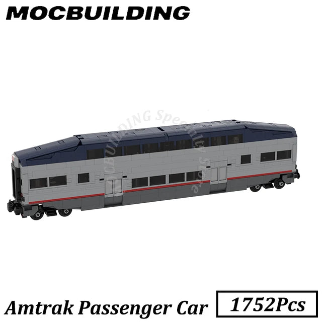 MOC-Bausteine ​​im Bomber-Stil, Amtrak-Automodell 