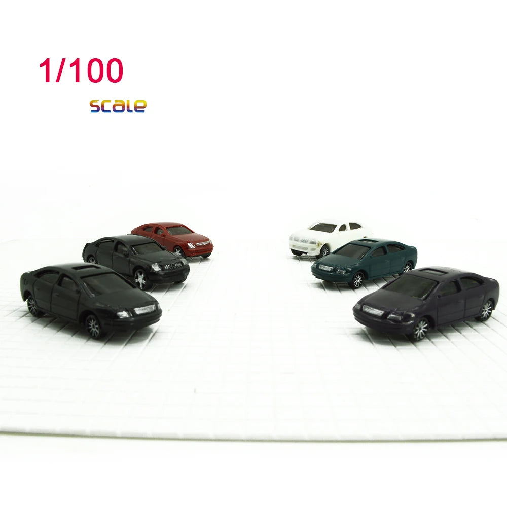 Modèle de voiture peinte à l'échelle 1/100 pour la construction de routes, paysage de sable, véhicule pour aménagement de Train, Diorama Miniature en plastique, offre spéciale