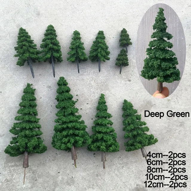 Christmas trees, HO scale, 10 pieces 