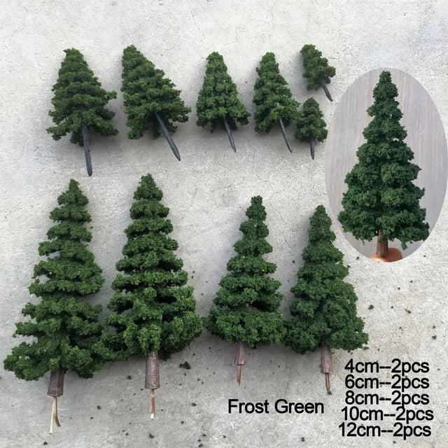 Christmas trees, HO scale, 10 pieces 