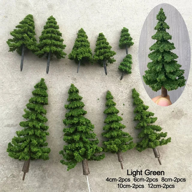 Christmas trees, HO scale, 10 pieces 