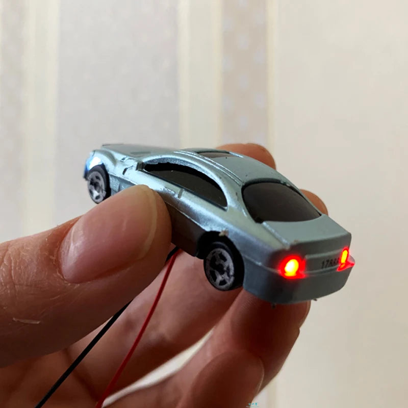 Modèle réduit de voiture avec lumières LED 3V/12V, échelle 1/75e, échelle 1/87e