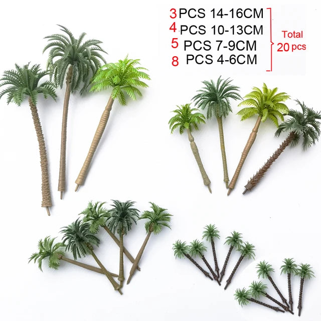 Palm tree mixed model AMP, 20 pieces, 4-17cm 