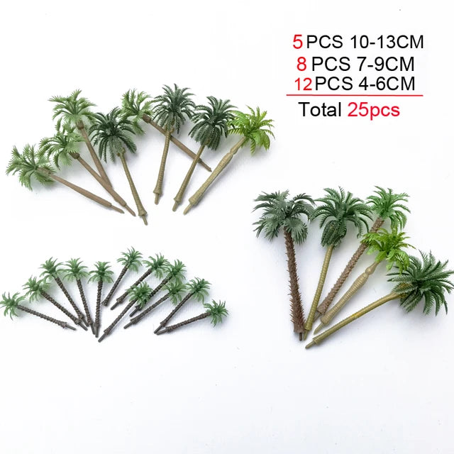 Palm tree mixed model AMP, 20 pieces, 4-17cm 