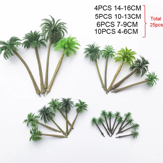 Palm tree mixed model AMP, 20 pieces, 4-17cm 