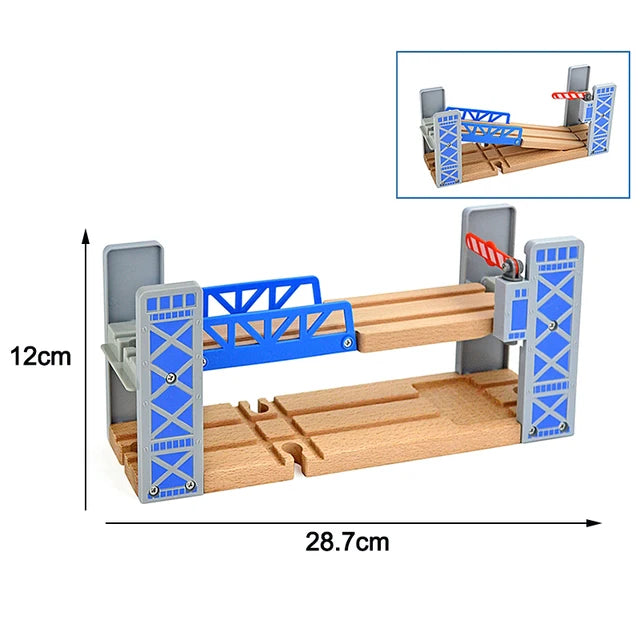 Kindereisenbahngleise aus Holz, alle Arten von Brückenschienen, geeignet für Bio 