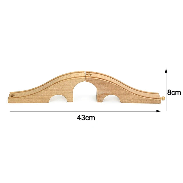 Kindereisenbahngleise aus Holz, alle Arten von Brückenschienen, geeignet für Bio 