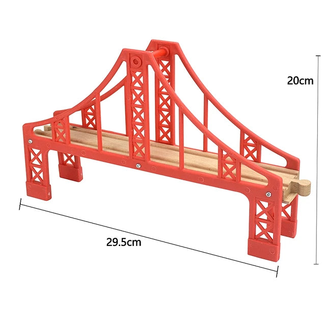 Kindereisenbahngleise aus Holz, alle Arten von Brückenschienen, geeignet für Bio 