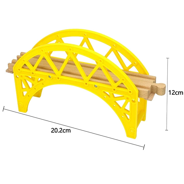 Kindereisenbahngleise aus Holz, alle Arten von Brückenschienen, geeignet für Bio 