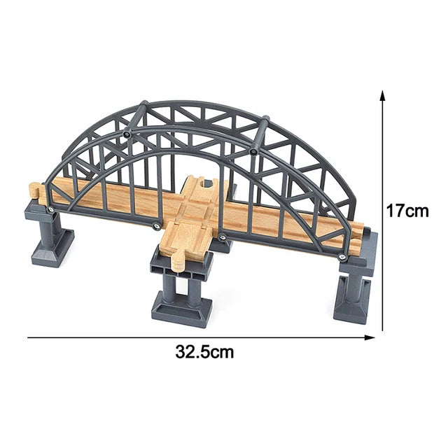 Kindereisenbahngleise aus Holz, alle Arten von Brückenschienen, geeignet für Bio 