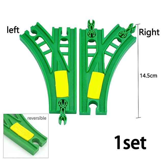 Piste de train en bois pour enfants, enseigne de rue, pont, accessoires de voie, pistes en bois Brio