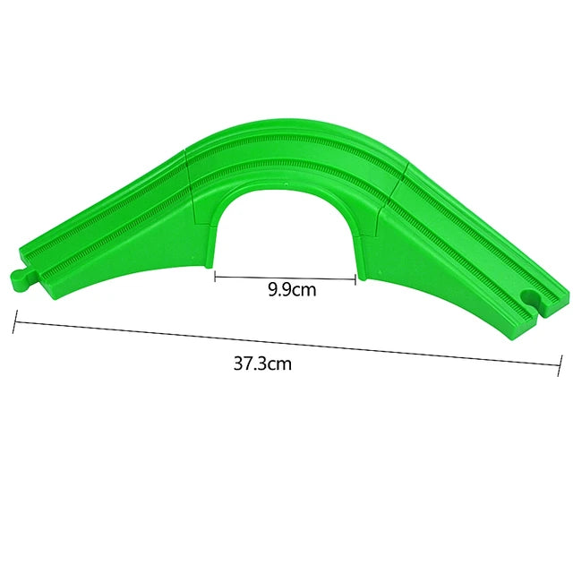 Piste de train en bois pour enfants, enseigne de rue, pont, accessoires de voie, pistes en bois Brio