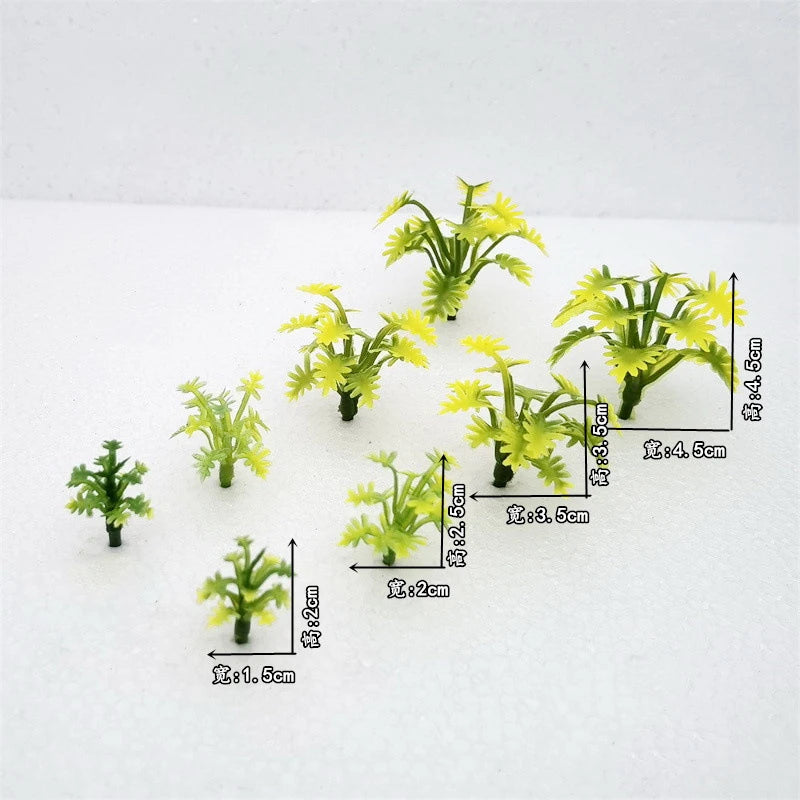 ABS plant e 2cm to 3.5cm, 100 pieces 