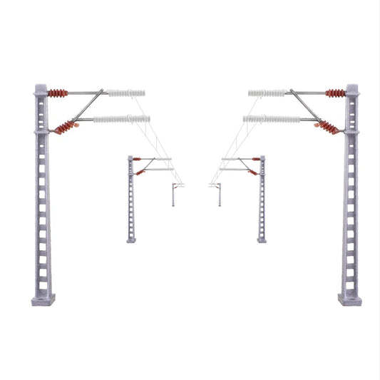 4 unids/lote N escala 1:160 postes de tren para diorama modelo suministros ferroviarios kits ejecutivos 