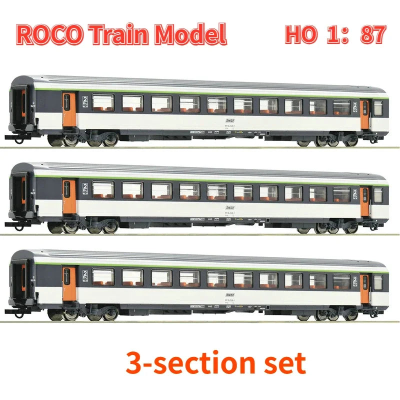 Coffret de 3 voitures Corail. Marque ROCO, échelle HO 1/87 SNCF