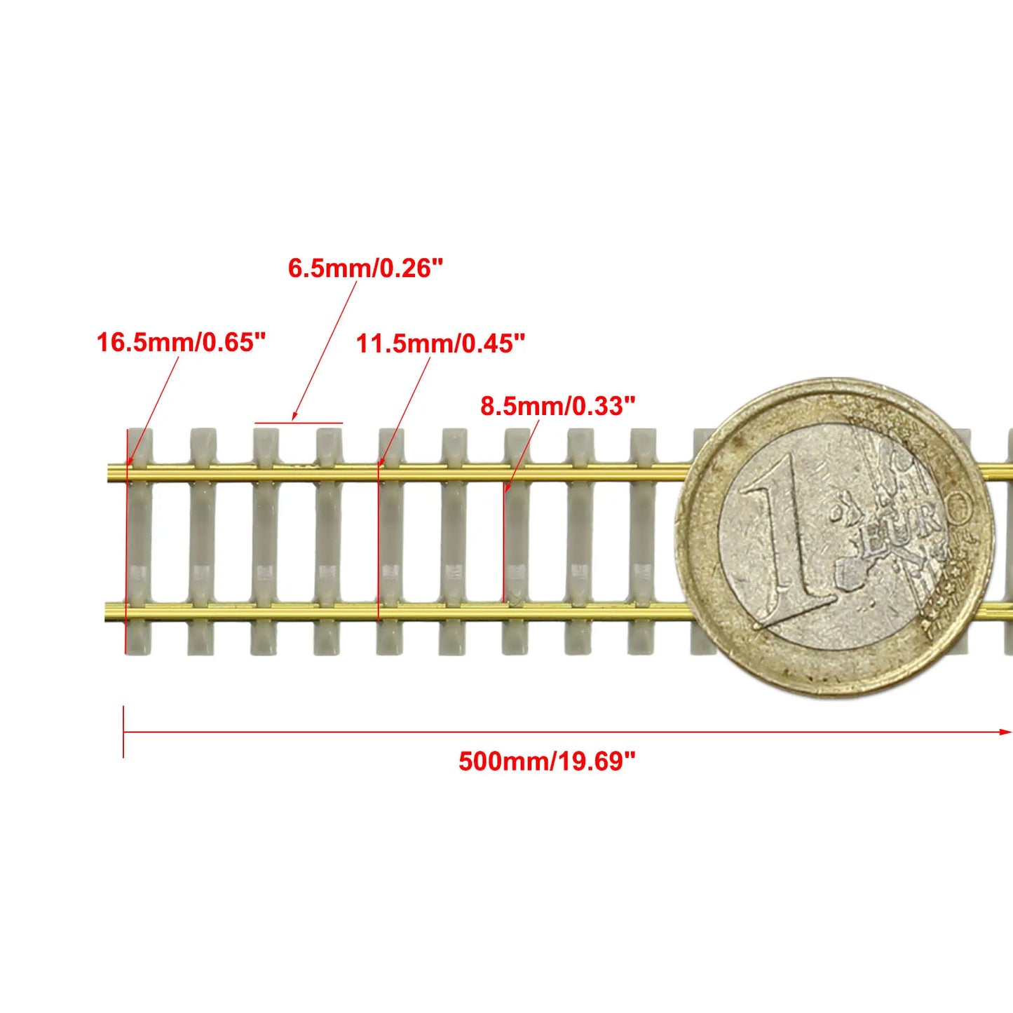 Rail Flexible, échelle N 1:160 de 50cm, 5 ou 10 Pièces