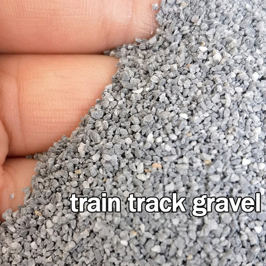 Light gray ballast, for HO - N - OO track 