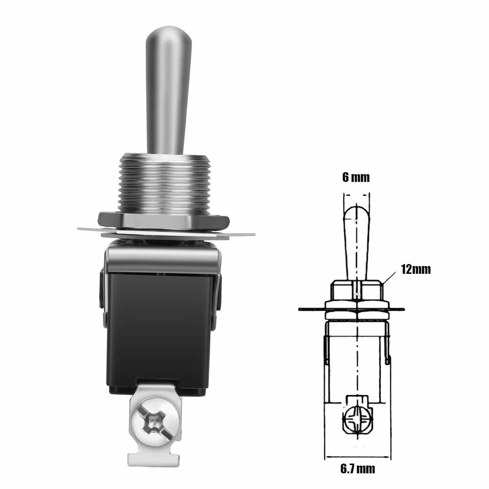 5 Stück 15 A 250 V 2-poliger SPST EIN/AUS-Wippschalter 