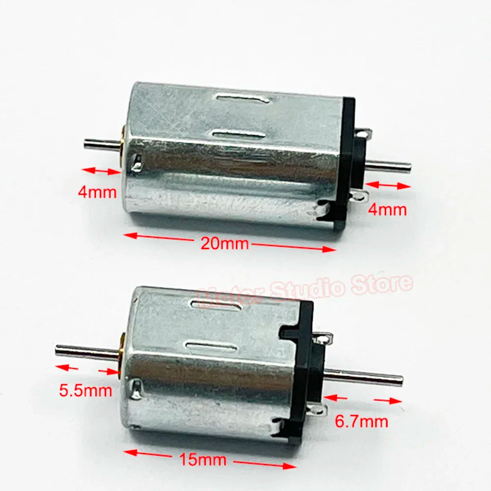 Motor de doble eje N30 N20, 10 mm x 12 mm, 6 V-12 V, 15 000 RPM/20 000 RPM, doble eje, alto par, bricolaje, juguete, modelo de tren, 1 unidad 