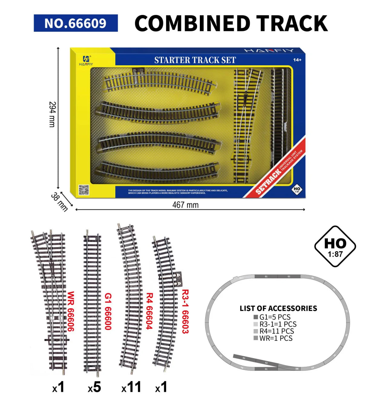 Ho échelle 1/87 modèle de voie de Train  - Nickel argent