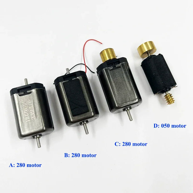 Motor de doble eje de alta velocidad con microrotor de 5 polos y doble eje, 050/280 CC, 6 V-12 V, para maquetas de trenes a escala HO. 
