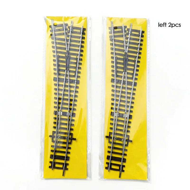Rails de train miniature à l'échelle HO 1/87 en nickel-chrome, alimentés électriquement, modèles de voies simulées droites, courbes et déviateurs