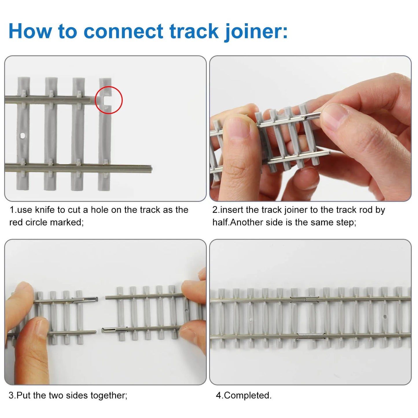 5 pièces échelle HO 1/87  - Rail Flexible 50 cm Code 100