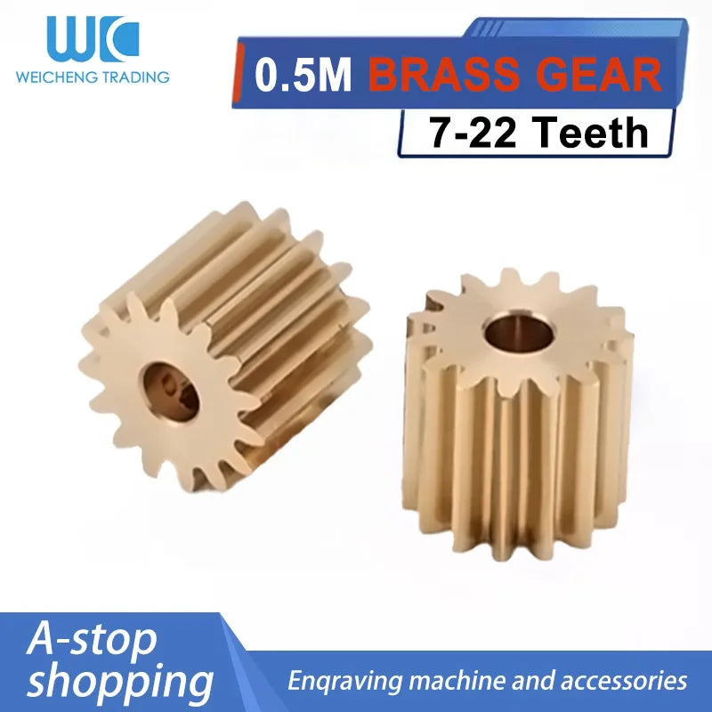 10 pieces 0.5M 7/8/9/10/11/12/13/14/15/16/17/18/19/20/21/22 teeth 0.5Mod rack spur gear precision copper steel CNC pinion 