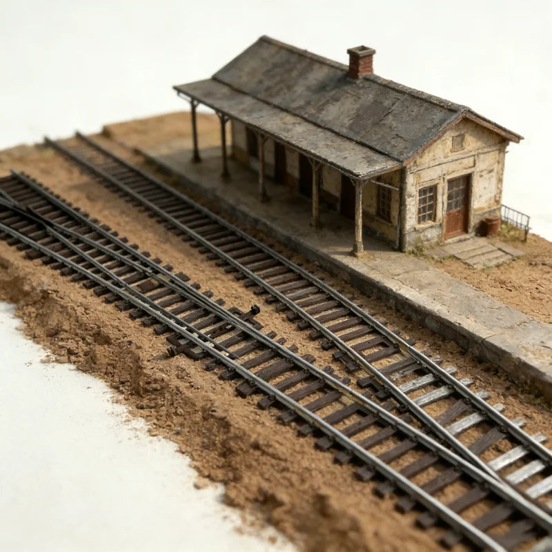 Rails de train miniature à l'échelle HO 1/87 en nickel-chrome, alimentés électriquement, modèles de voies simulées droites, courbes et déviateurs