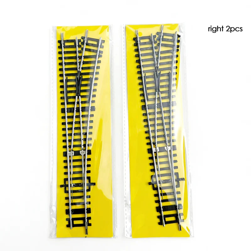 Rails de train miniature à l'échelle HO 1/87 en nickel-chrome, alimentés électriquement, modèles de voies simulées droites, courbes et déviateurs