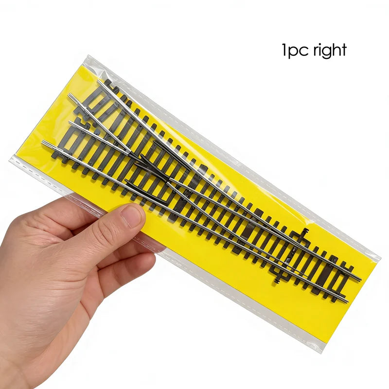 Rails de train miniature à l'échelle HO 1/87 en nickel-chrome, alimentés électriquement, modèles de voies simulées droites, courbes et déviateurs