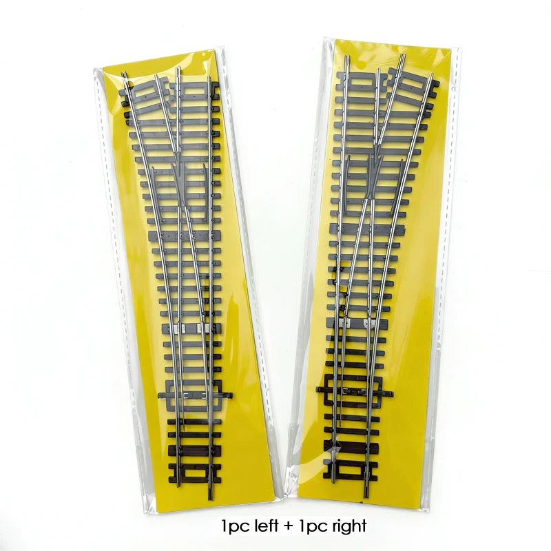 Rails de train miniature à l'échelle HO 1/87 en nickel-chrome, alimentés électriquement, modèles de voies simulées droites, courbes et déviateurs