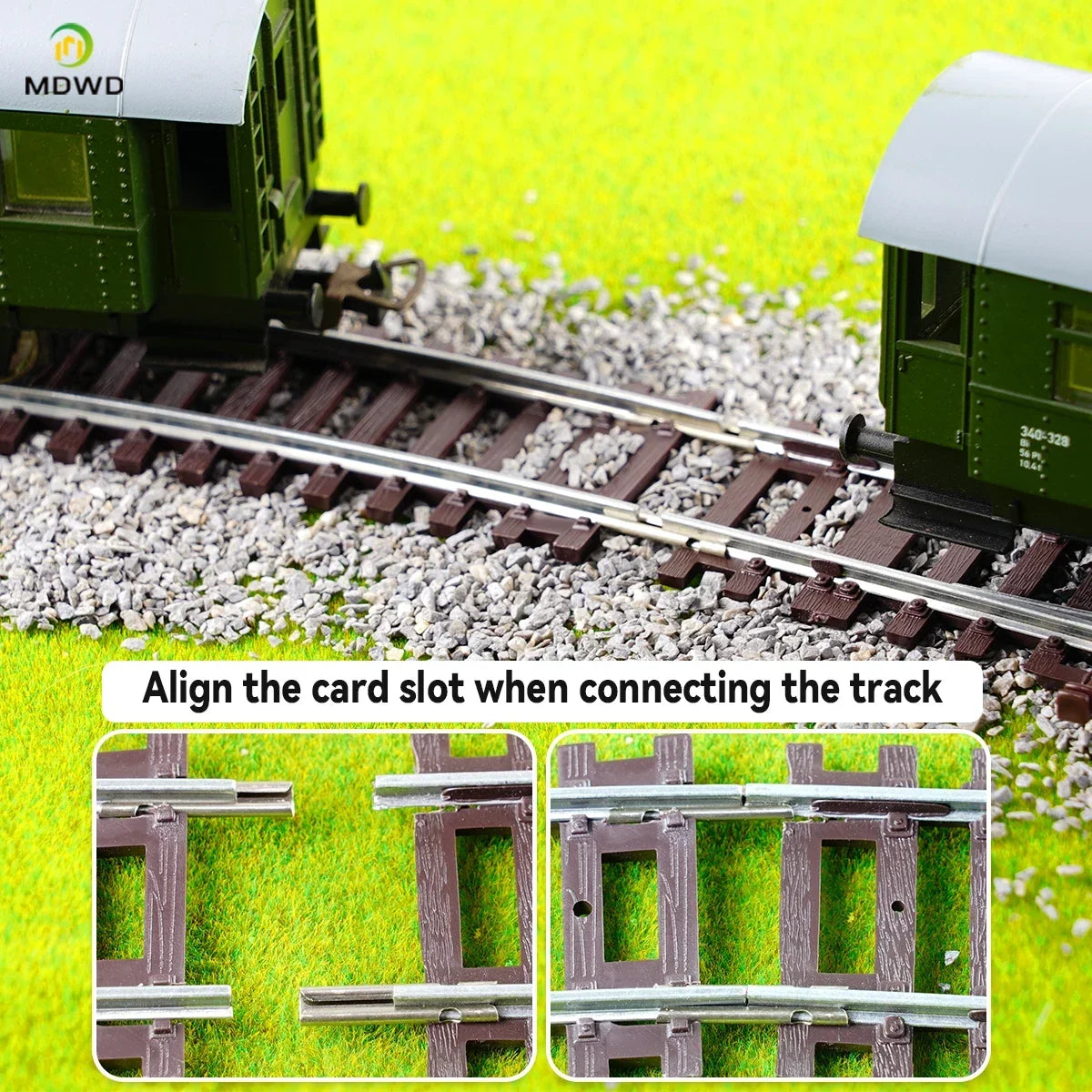 Ho échelle 1/87 modèle de voie de Train chemin de fer - Nickel argent