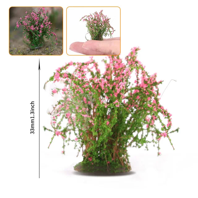 6pcs DIY simulation bushes executive shurb flowers nimble sand table architecture building layout eGarden decoration 