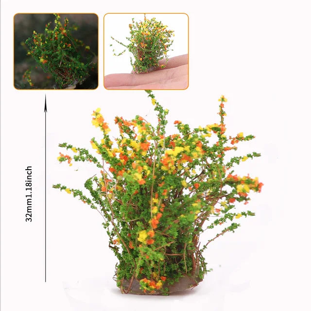 6pcs DIY simulation bushes executive shurb flowers nimble sand table architecture building layout eGarden decoration 