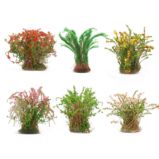 6pcs DIY simulation bushes executive shurb flowers nimble sand table architecture building layout eGarden decoration 