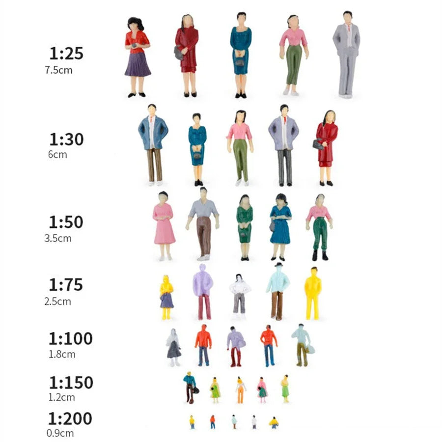 Farbenfrohes Figurenmodell im Maßstab 1:25-1:300 